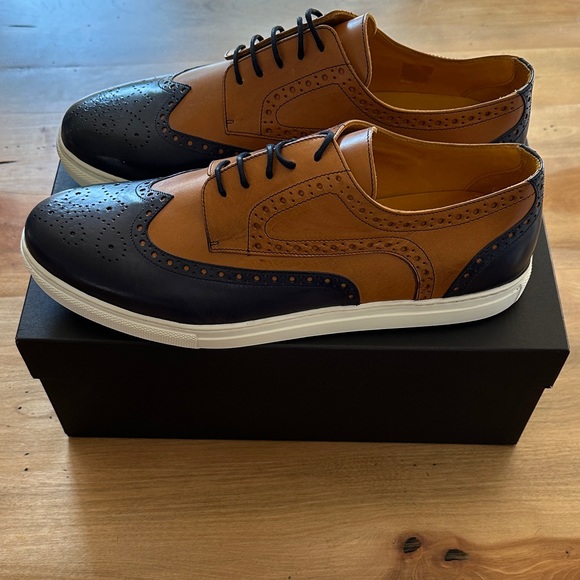UNDANDY Brown and Blue Oxford Shoes - Picture 5 of 9
